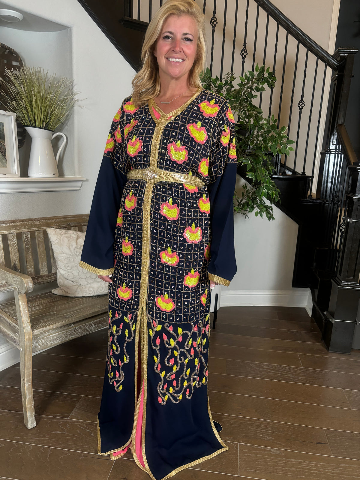 Navy Mosaic Takchita
