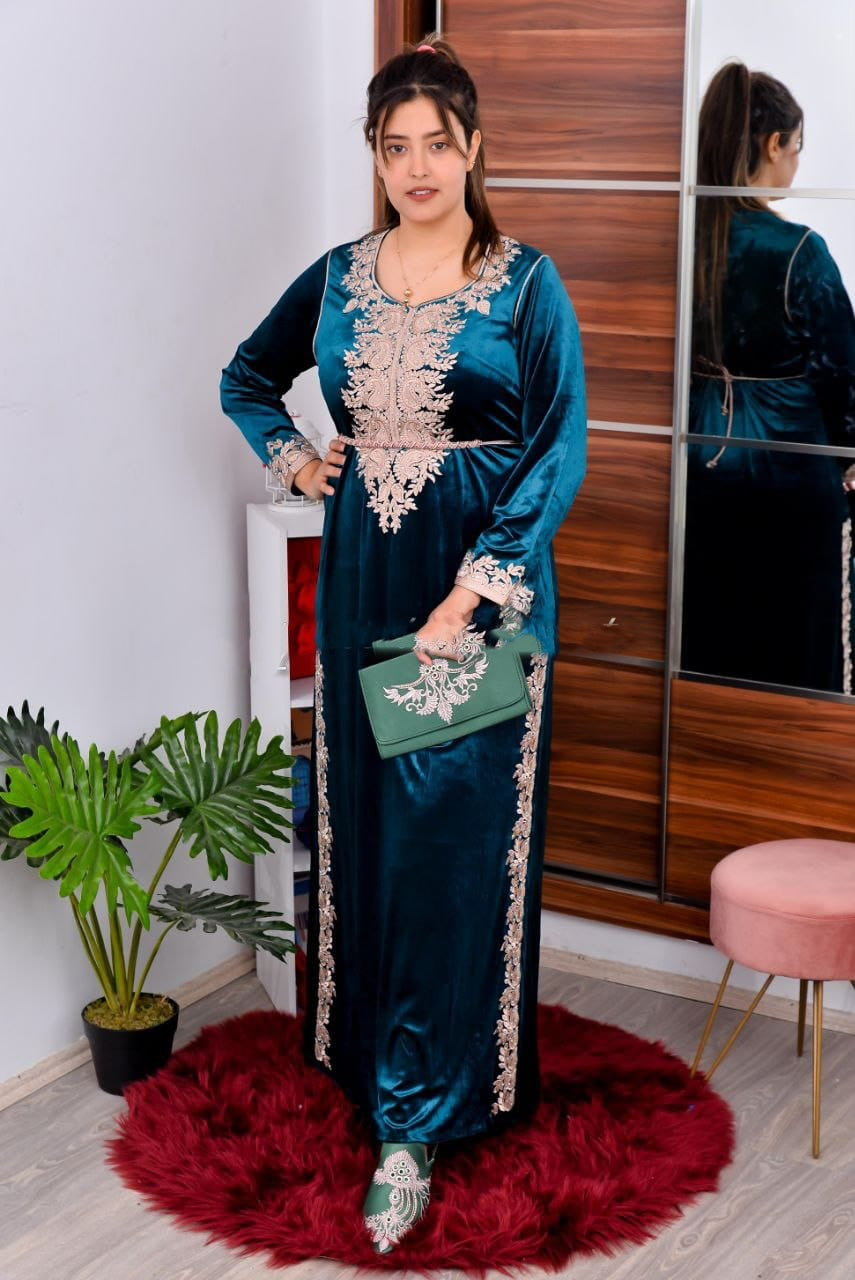 NICE 3PC VELVET EVERY DAY CAFTAN