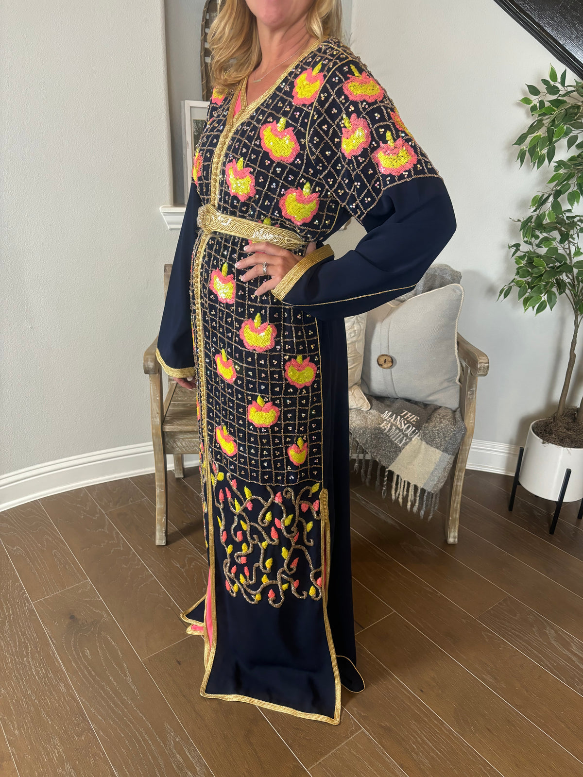 Navy Mosaic Takchita