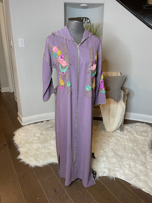 HAND BEADED JELLABA Makhzania “sold”