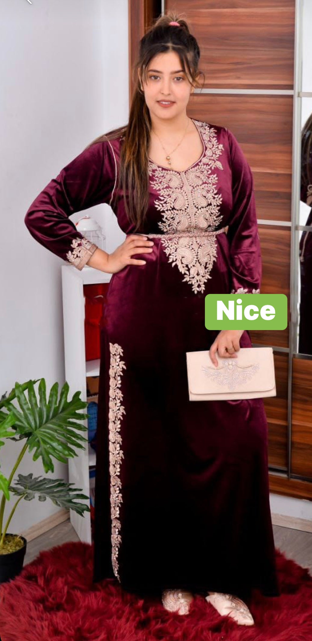 NICE 3PC VELVET EVERY DAY CAFTAN