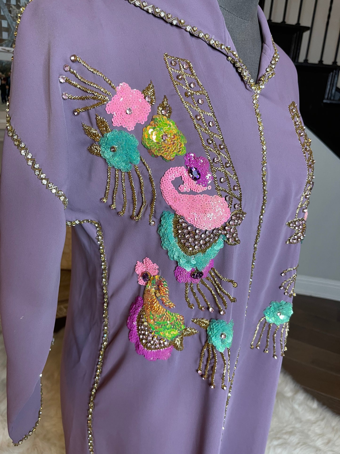 HAND BEADED JELLABA Makhzania “sold”