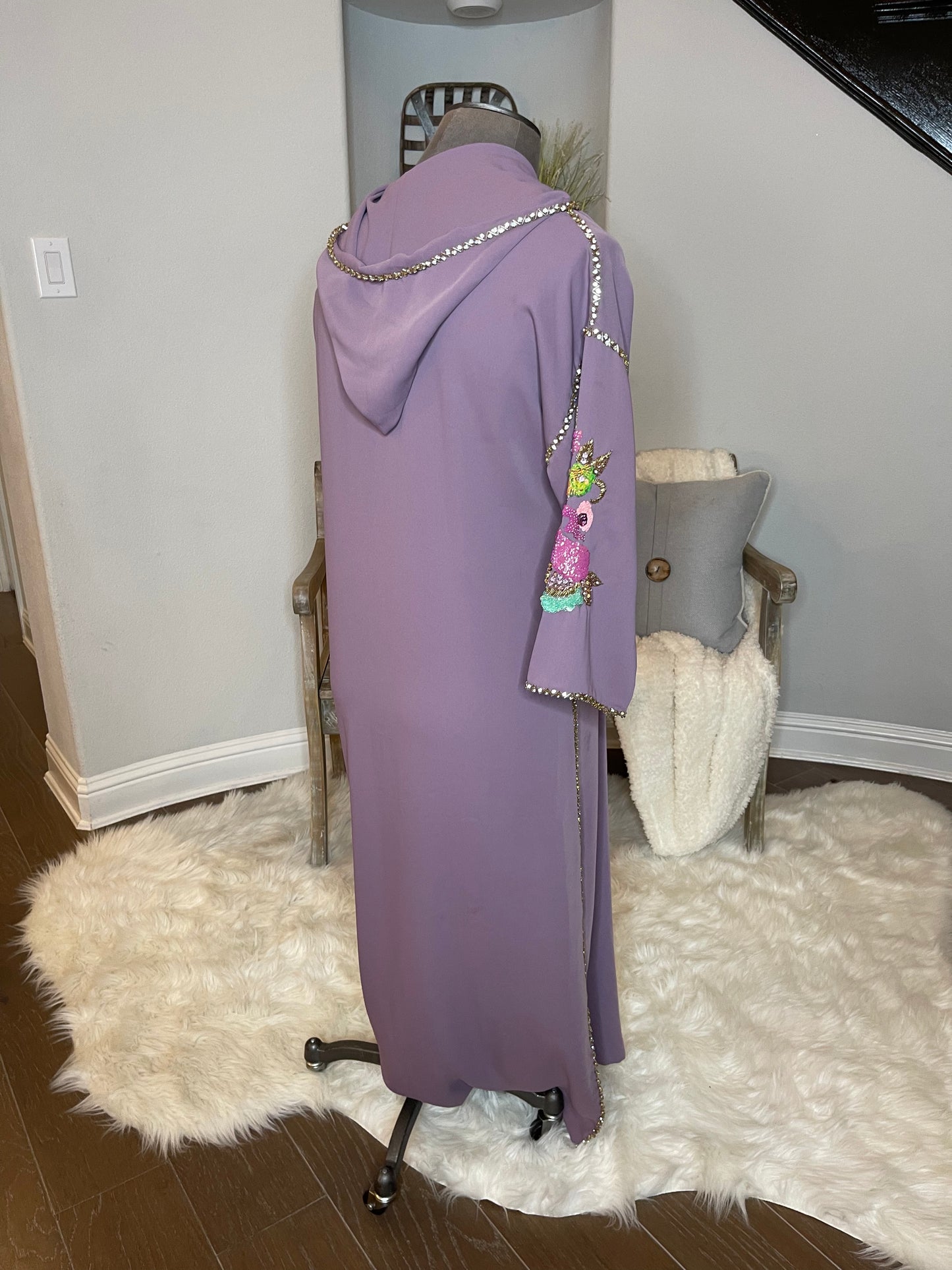 HAND BEADED JELLABA Makhzania “sold”