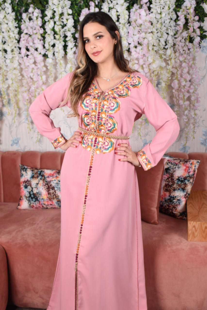 MOROCCAN CAFTAN MATROUZ ( EMBROIDERY ) HALFWAY